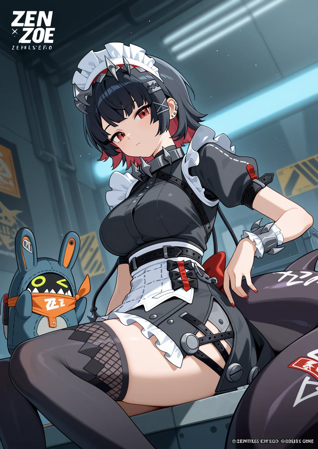 Quasi-platform Woman inserting huge penis into milking machine