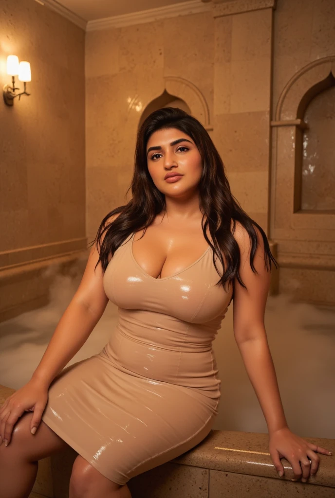 ((best quality)), ((masterpiece)), (detailed), perfect face, ((best quality)), ((masterpiece)), (detailed), perfect face, Amazingly beautiful 20 years old bengali girl in royal red silk dress, standing in bathroom, curvy body, ,deep cleavage, beautifully done hair, masterpiece, uhd, best quality, shot with nikon 85 mm lens, realism, masterpiece, messy open long wet hairs and face and body, wet dress