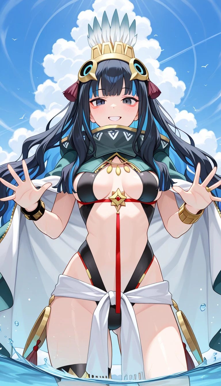masterpiece,Highest quality,(Very fine grain:1.1),Intricate details,colorful,Ocean,scenery,
One girl,Expressionless,View your viewers,Cowboy Shot,Dynamic pose,
Ines,Green Eyes,Bobcut,short hair,Black Hair,
,Bare shoulders,belly button,Cleavage,pov,nsfw,nude,spread pussy,