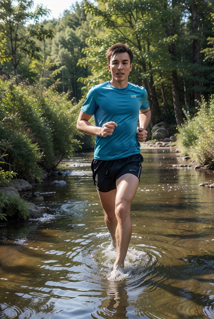 Runing bou in water
