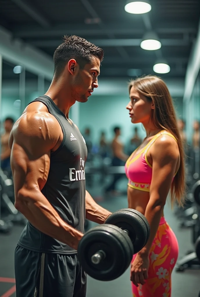 Miakhalifa with jonyson in gym