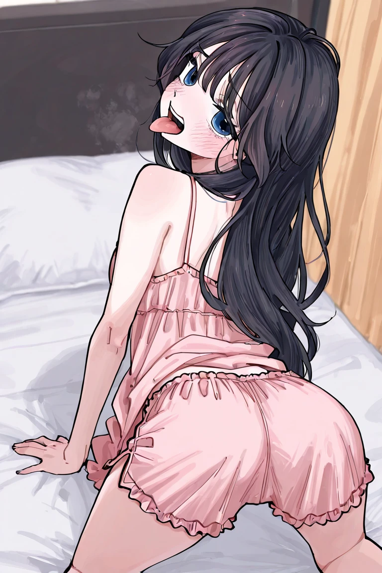 <lora:s_Samdoesarts:0.6>, <lora:t_iNoiseOffset:0.8>, bloom, cinematic light, out_focus, (masterpiece1.2, best quality), 19 years old pretty girl, (abs:0.65), (detailed_pussy), pubis, small_hips, (puffy_nipples, long_nipples, pointy_nipples:1.1), medium_breasts, (pointy_breasts:1.05), slender, freckles, blush,, <lora:p_showing butt pussy:0.6>, bent over on bed, crouching, showing her butt pussy, looking back at viewer, (pussy juice:1.2), puffy nipples, female orgasm, <lora:m_AespaKarina:1>, happy, skinny,Thin_thighs, oilskin, shiny skin, Kneeling, panty pull,<lora:p_pantyPullClothes:0.9>