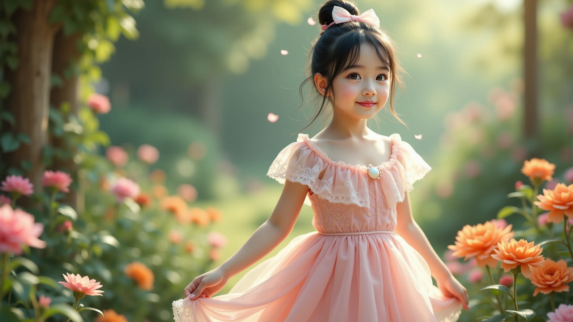 Cute kindergarten girl、full bodyesbian
