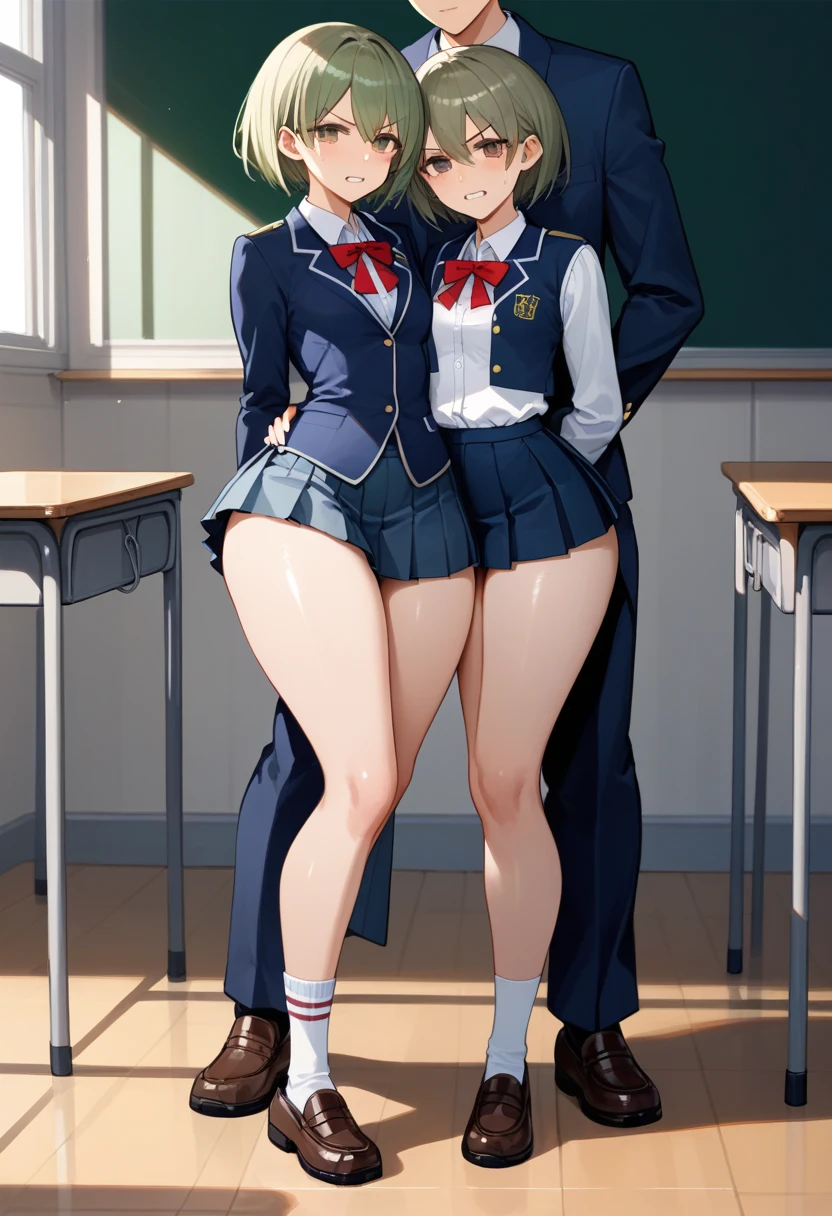 1girl, elinalise, elf, pointy ears, red eyes, blonde hair, hair drills,medium breast,
BREAK wearing school uniform, blazer, necktie, red skirt, pantyhose,
BREAK looking at viewer, (multiple views:1.5),from behind,from_front,(blue background:1.3),(full body:1.4),arms at sides,
BREAK Garden background,
BREAK (masterpiece:1.2), best quality, high resolution, unity 8k wallpaper,NSFW ,(illustration:0.8), (beautiful detailed eyes:1.6), extremely detailed face, perfect lighting, extremely detailed CG, (perfect hands, perfect anatomy),