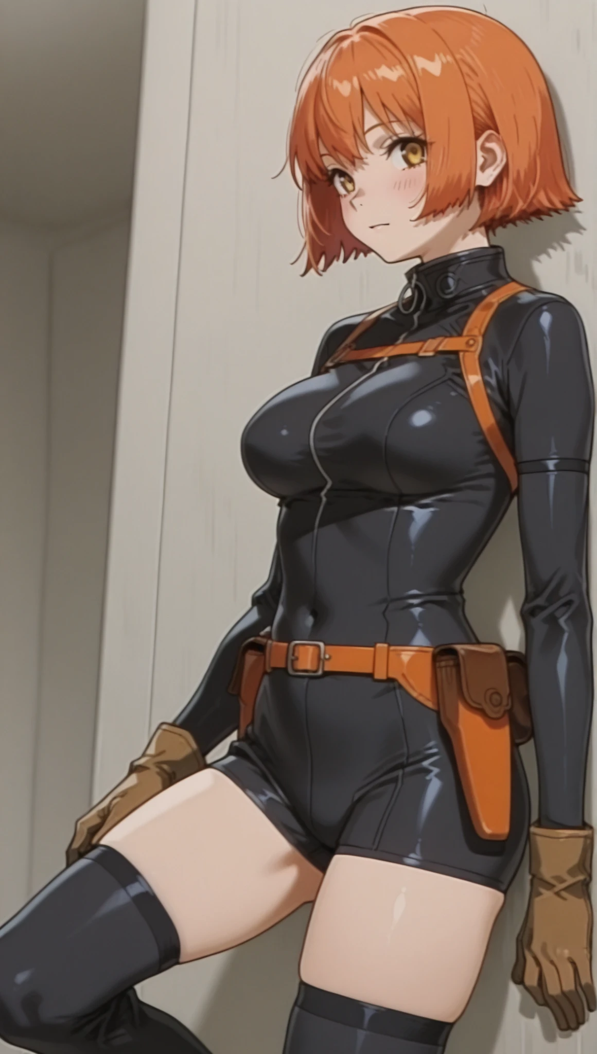 <lora:Lvi-NAI-LyCORIS-512px-LR-Merged:0.8>
a red_hair tomboy rogue in leather armor up to no good