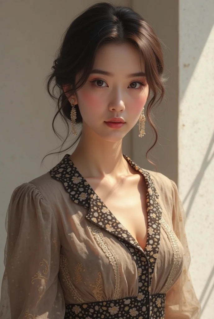 1 girl wearing shalwar kameez, beautiful detailed eyes, beautiful detailed lips, extremely detailed face, long eyelashes, traditional pakistani dress, colorful fabric, intricate embroidery, standing pose, warm lighting, golden hour, photorealistic, vibrant colors, cinematic, highly detailed, 8k, best quality