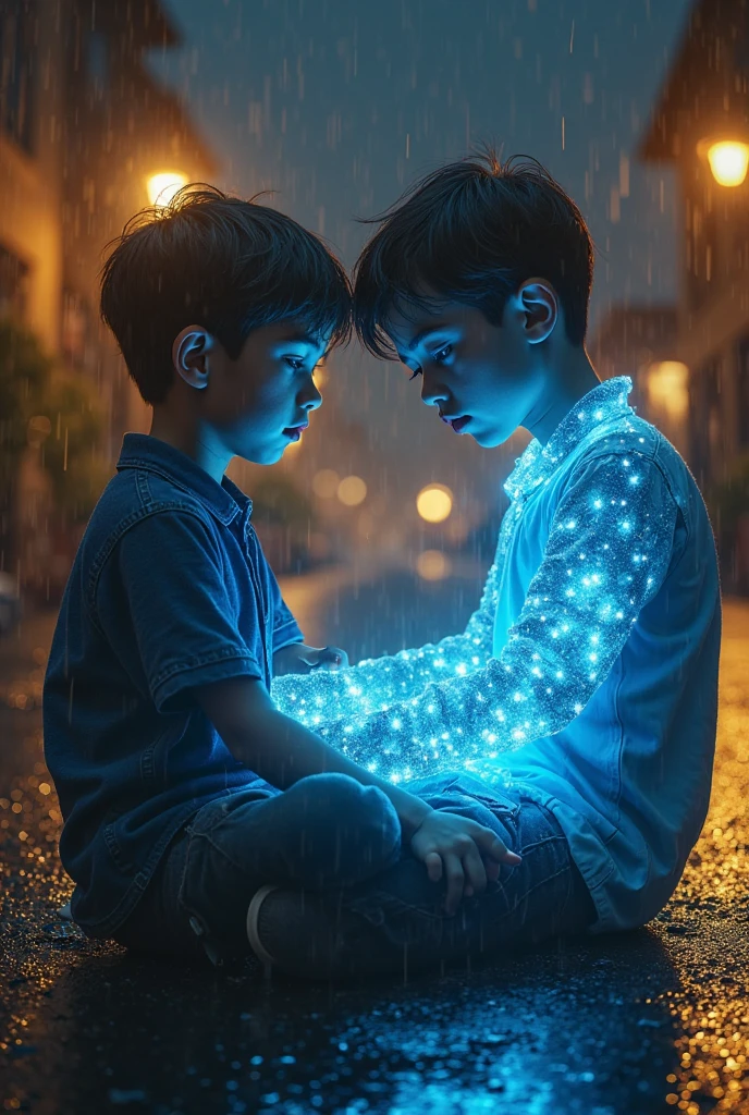 Image of a child offering drugs to another child