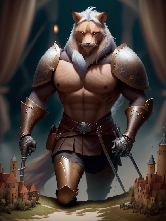 (mid_shot:1.3),(1 male:1.2),(muscle maned wolf:1.5),(frontal illumination:1.2),with a silver body and glitters with lights above,extreme iridescent reflection,in the style of vray tracing,vibrantmanga,shiny/ glossy,rococo pastel,fluid form,tinycore,fluid impressions,vray,machine aesthetics,yanjun cheng,silver,shiny eyes,fluidform.,the young warrior,male characteristics, detailed bulge, vpl, beard, bulge, nice bulge