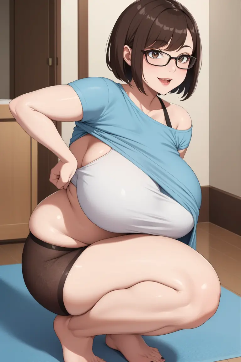 ((
masterpiece,
Highest quality,
))
perfect condition,
perfect shape,
flawless beauty,
curvaceous,
beautiful skin,
beautiful belly,
hips up,
thick thighs,
sweet, round belly, love handles, brown hair, 0erfect skin, pale skin, blue eyes, freckles, crop top, leggings