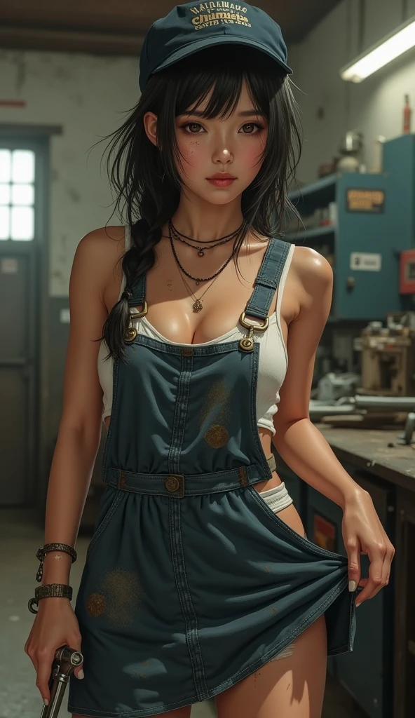 Beautiful Alluring farmer girl jenna ortega, Bare Skin, Athletic Well Toned Body, slender hot body, Elegant Form, tan Skin, working at a field outside, overalls, Beautiful Face, Octane Render, Digital Art, Extreme Detail, 4k, Ultra Hd, Polished, Beautiful, Hyperdetailed, Intricate, Elaborate, Meticulous, Photorealistic, Sharp Focus, Wlop, Character Design, Unreal Engine, 3d Rendered, Volumetric Lighting, Reflections, Glossy, Digital Illustration, Sensual Pose, Suggestive Pose, Lewd, Full Body Shot, anatomically correct 💖❤💕💋❣