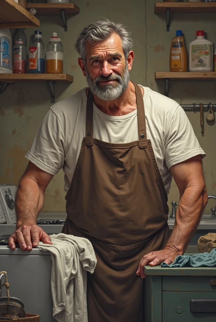 Old man in torn clothes