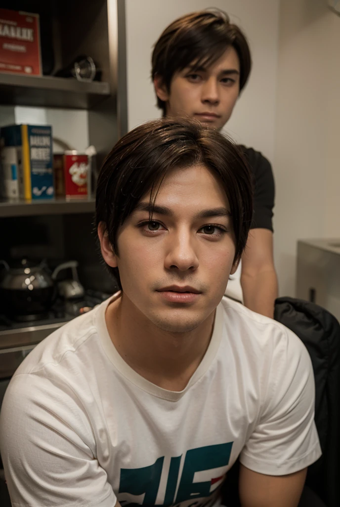 Ting ia a 20 years old man a chinese Indonesian. close up surprised happy face