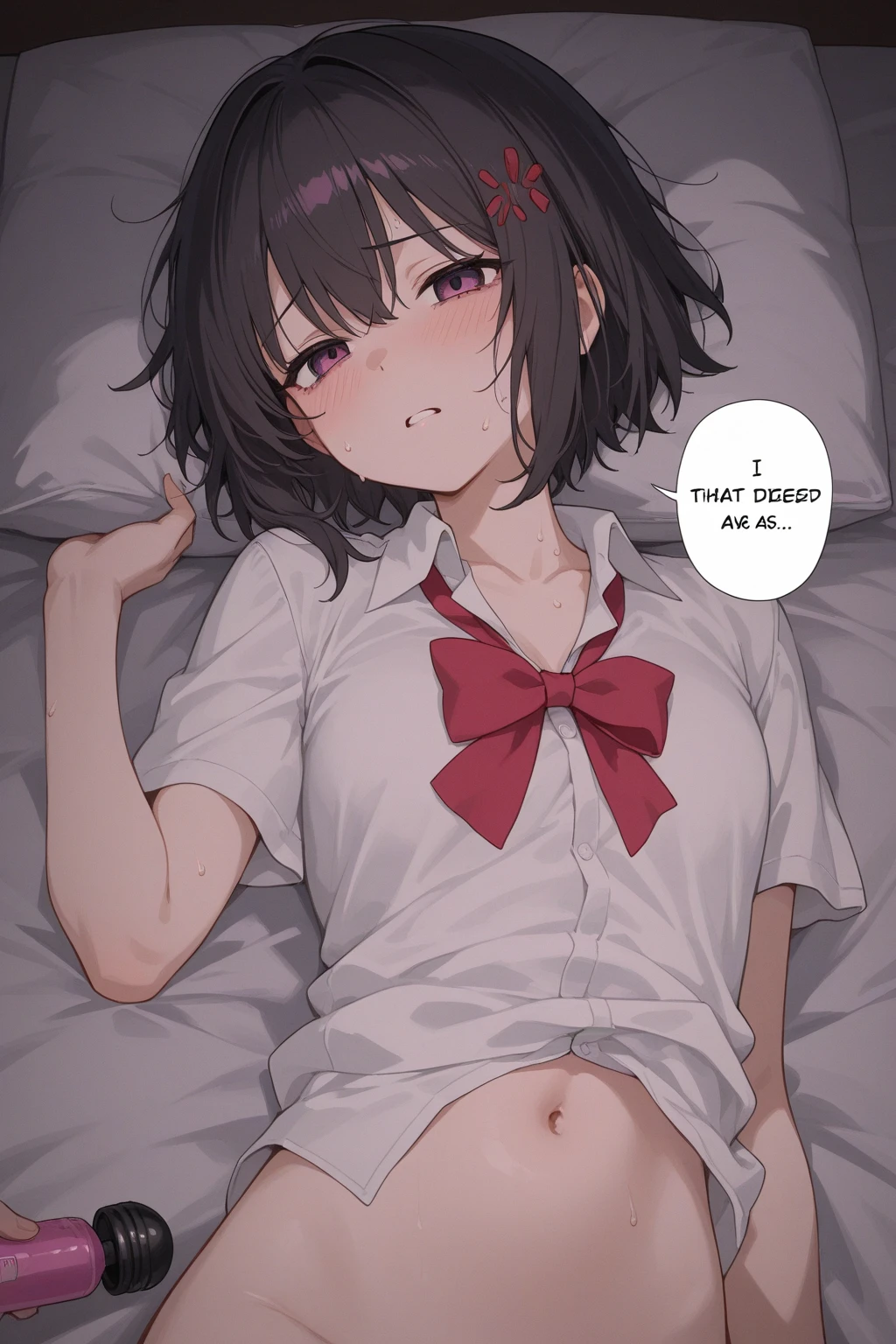 masutepiece, Best Quality,Illustration, Wallpaper, Ultra Detail, Little Face Lori、(((molesting)))、((fear:1.5)))、(Teary-eyed:1.5)、(((Cute underwear)))、ample breasts、((Morester))、Cherry-colored nipples