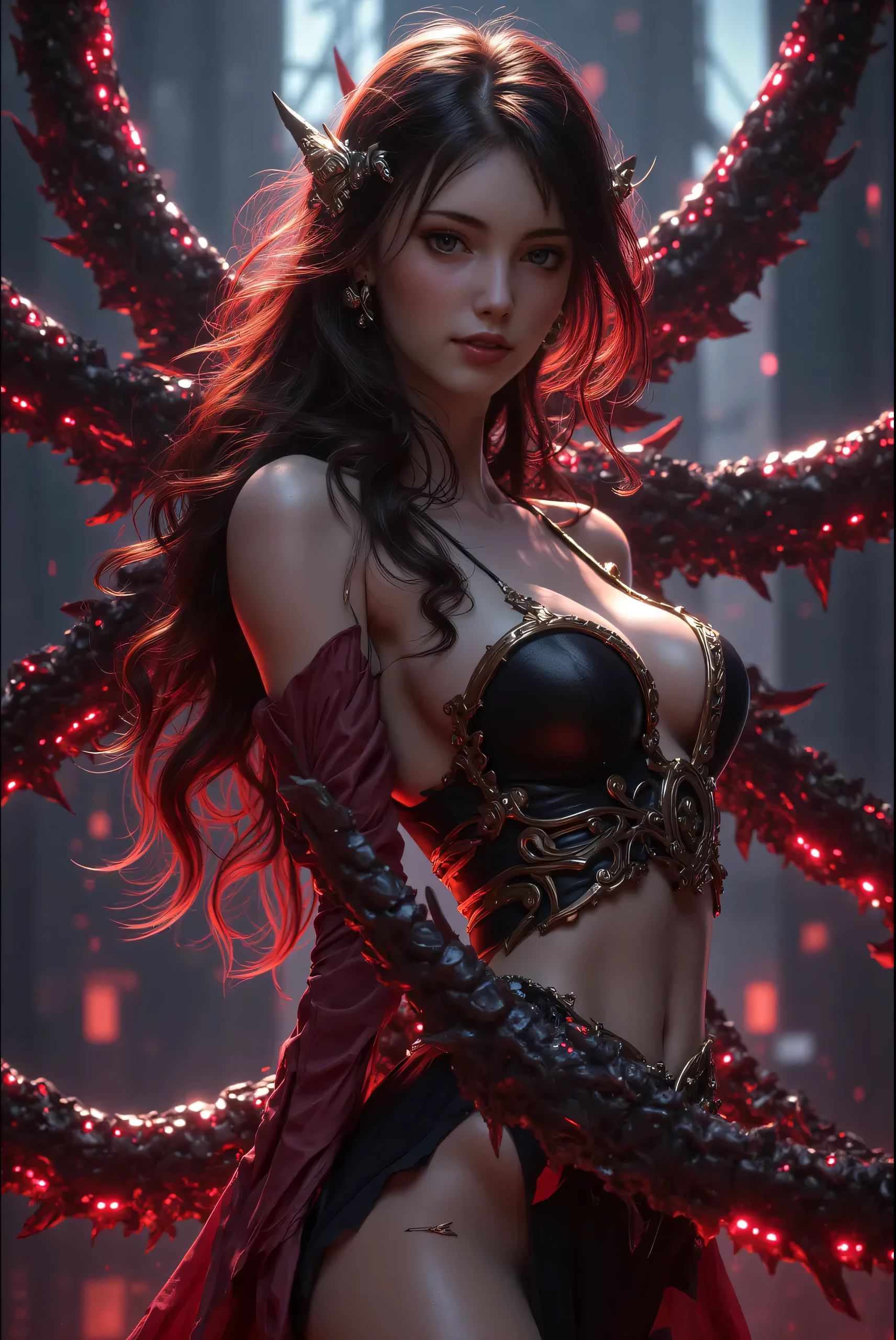 (beautiful girl:1.25), (megan fox:1.25), (naked:1.25), young girl, carnage muscular physique, seductive face, mouth wide open carnage style, long red hair, perfect muscular body, super skinny legs, cybernetic muscle suit, sissy, femboy, (carnage style physique),Fixhand, E-Girls_Mansion_Yang, kkw-colorc-neg, kkw-ph1