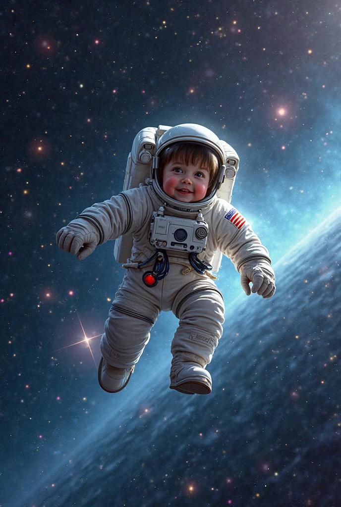 A girl floating in the vastness of space, seus olhos hipnotizantes olhando para as infinitas maravilhas do universo. Her lips, lindamente detalhado, refletem o brilho luminoso de estrelas distantes. The girl is surrounded by corpos celestiais, each painted in a photoRealista style that highlights their intricate details. The artwork is created using a mix of digital rendering and traditional oil painting techniques, resulting in a obra de arte with ultra-detalhado textures and sharp focus.

A cena retrata a terra ao fundo, seen from space. The earth is presented in all its glory, mostrando sua beleza natural e cores vibrantes. The atmosphere is portrayed with a Realista hdr effect, melhorando o impacto visual geral da imagem. The lighting is carefully crafted to mimic studio lighting, iluminando o rosto da garota e enfatizando as sombras suaves projetadas por sua figura.

The artwork incorporates a combination of science fiction and fantasy elements, creating a unique and captivating visual experience. The colors used in the image are vivid and rich, adding depth and dimension to the composition. The overall tone of the artwork is serene and ethereal, inviting the viewer to contemplate the vastness of the cosmos and the mysteries it contains.

This prompt ensures the melhor qualidade image output, with a resolution of 4k or even 8K, allowing maximum detail and clarity. The use of physically based rendering techniques further enhances the realism of the artwork, making it look like it was captured by a high-end camera.

Resumindo, The prompt to generate the image is as follows: "Girl floating in space,lindos olhos detalhados,beautiful detailed lips,corpos celestiais,photoRealista,digital rendering,traditional oil painting,ultra-detalhado,textured surfaces,melhor qualidade,4k,8K,high resolution,obra de arte:1.2,ultra-detalhado,Realista:1.37,hdr,Ultra HD,studio lighting,physically based rendering,Extreme Detailed Description,profissional,cores vivas,earth and space".