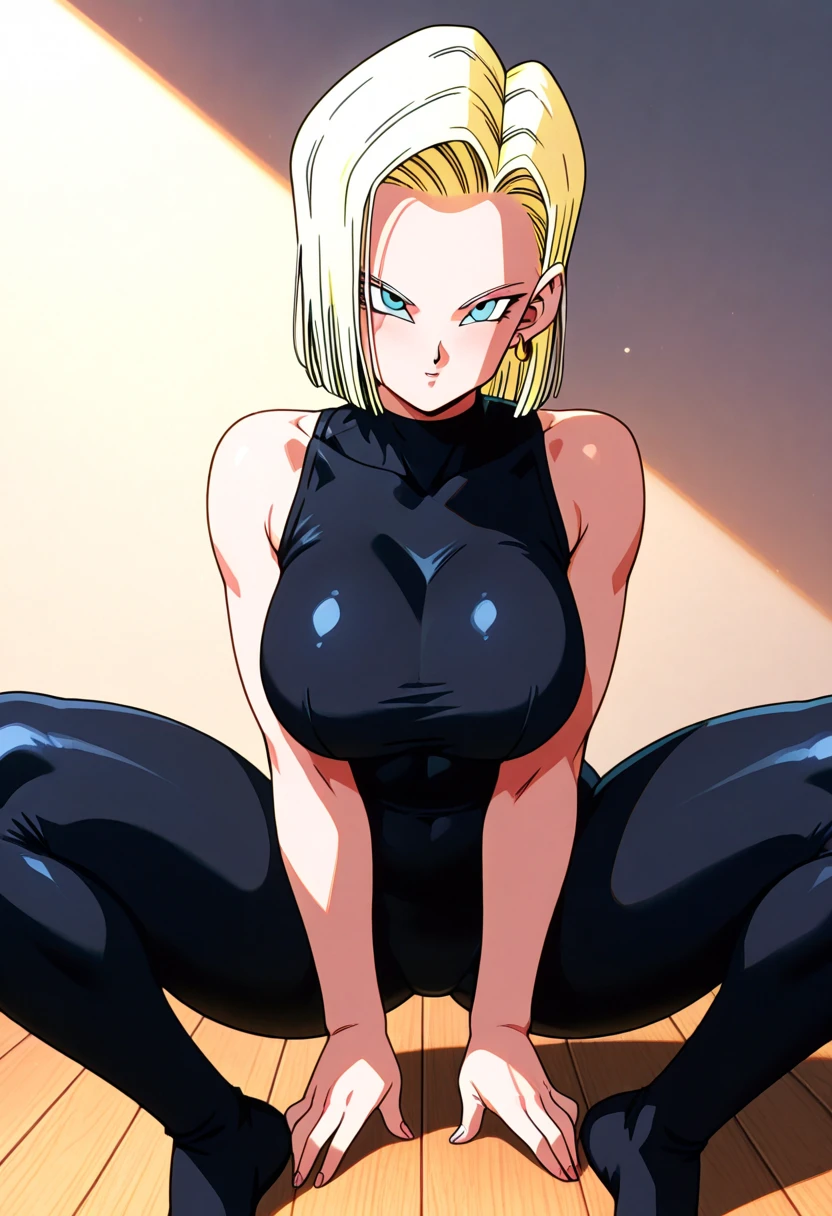 Sexy Woman Breasts Athletic Body Super Sayajin White Hair Rays in Vouta Body Purple Fighting Clothes Make NSFW Red