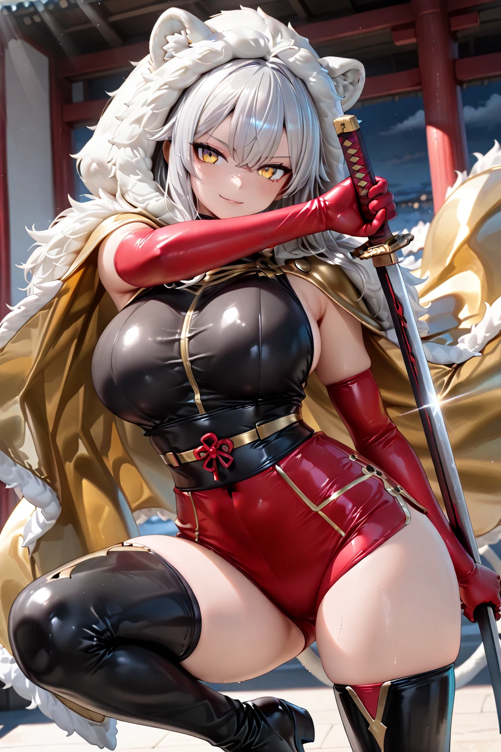 NSFW,Fate,One girl,Beast Nero,B3, 3rd Clothing,A regretful face,Embarrassed,blush,ruins,(Perfect hands),(Perfect Anatomy),(masterpiece),(highest quality),Sitting upright
