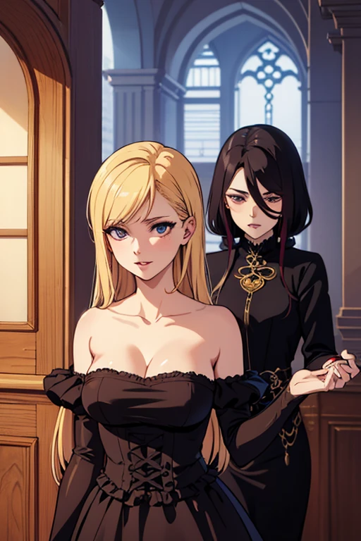 a glamorous woman in a medieval fantasy bar, drinking alcohol, elegant black dress, classic art style, detailed face and body, dramatic lighting, cinematic atmosphere, high quality, hyper detailed, photorealistic