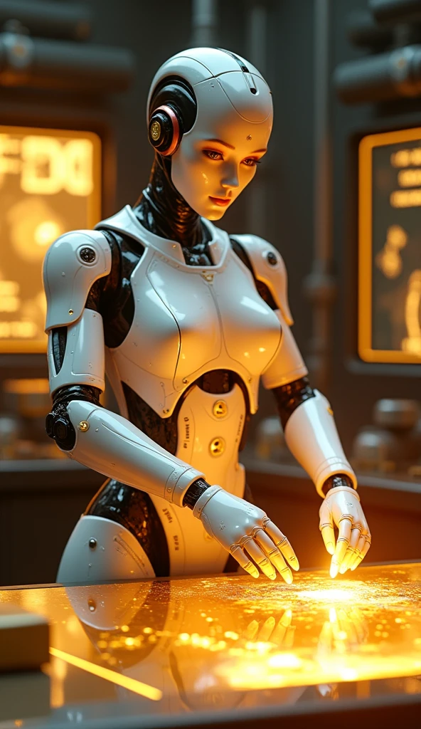 Glass artwork, girl bust, transparent glass, 70% transparency, desk, light through glass, 3D ray tracing, game engine rendering