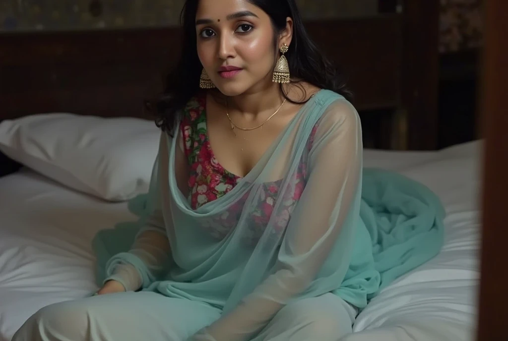 South Indian plus sized women, (cum Splash on her breasts and nipples, cum Splash on her puzzy, Splash of cum on her vagina, cum Splash on her blouse, cum Splash on her eys),