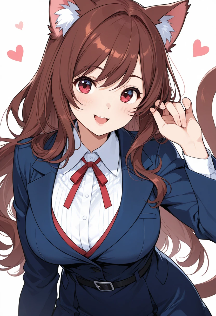 very detailed illustration, 1girl, ((big breasts)), absurdres, highres, high quality, masterpiece, ultra-detailed, detailed eyes, looking at viewer, <lora:MARE:0.8>, full lips,<lora:aa_emaskye-10:0.7>, ema skye, tinted eyewear on head, open clothes, labcoat, sleeves rolled up, green vest, red bow, beautiful eyes, nature, cinematic lighting, happy, pink rubber gloves, hearts