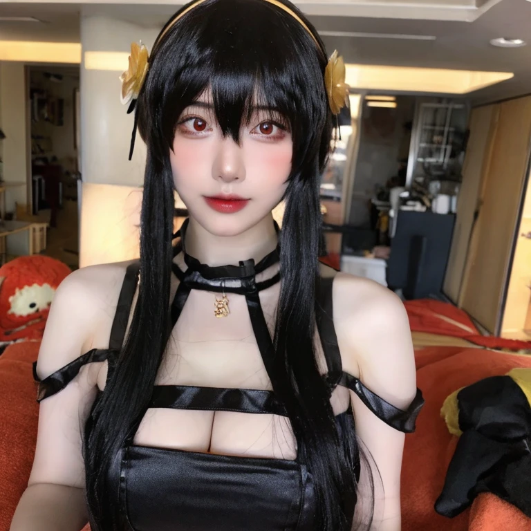 huge breasts, hanging breasts, cleavage