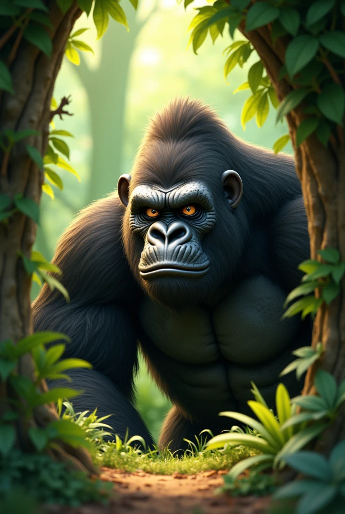 Gorilla shoots poop
