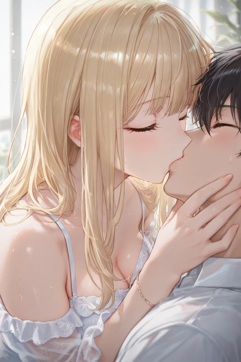beautiful、Blonde woman、skirt、Licking a man&#39;penis、Big Breasts、naked、Bathroom、Shyness、Sweat、Drooling、Violated