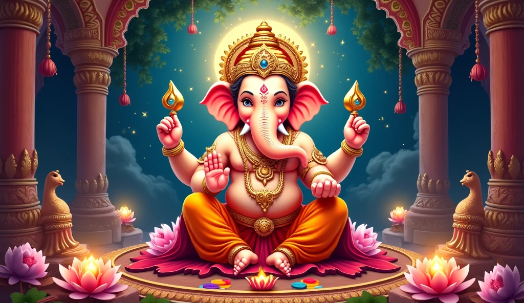 Ganesh chaturthi poster company name Yogesh Joshi