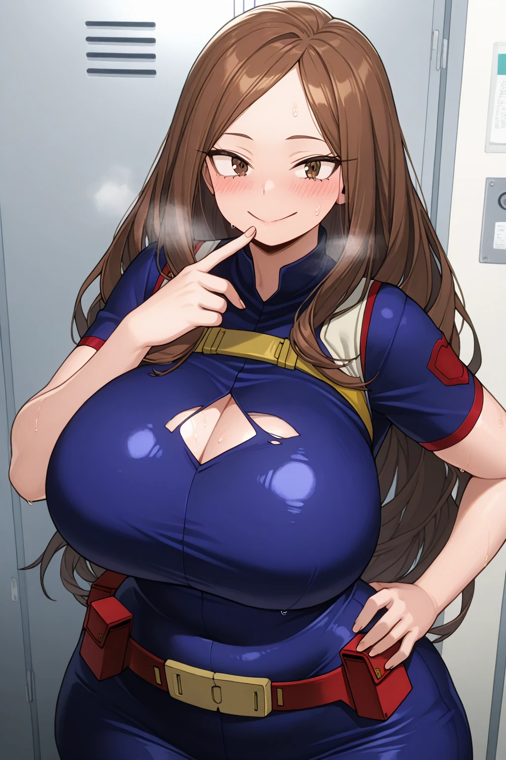 An anime-style artwork depicting ruan mei from the game Honkai star rail.

Tags: ruan mei, anime, detailed eyes, detailed lips, crop top, turtleneck, pencil skirt, smiling expression, intense gaze, glowing emblem on hand, dynamic pose, mystical background, vibrant colors, digital art, high-resolution, professional quality, gigantic breasts, , curvy, cowboy shot, (gigantic breasts: 1.4), green eyes, (light brown hair)