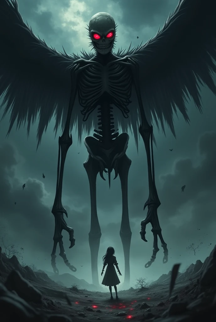 dark fantasy aestetics, elden ring, elden ring style dark night, dim light, huge wings made of grey and blue fire, death reaper, black cloak, skeleton covered in grey fire, horrifing beauty, standing with the scythe, big grass field on the background, dark fantasy, horror, dnd, atmospheric perspective, perspective, wide shot, 4K, 8k, highres, high quality, masterpiece, best quality