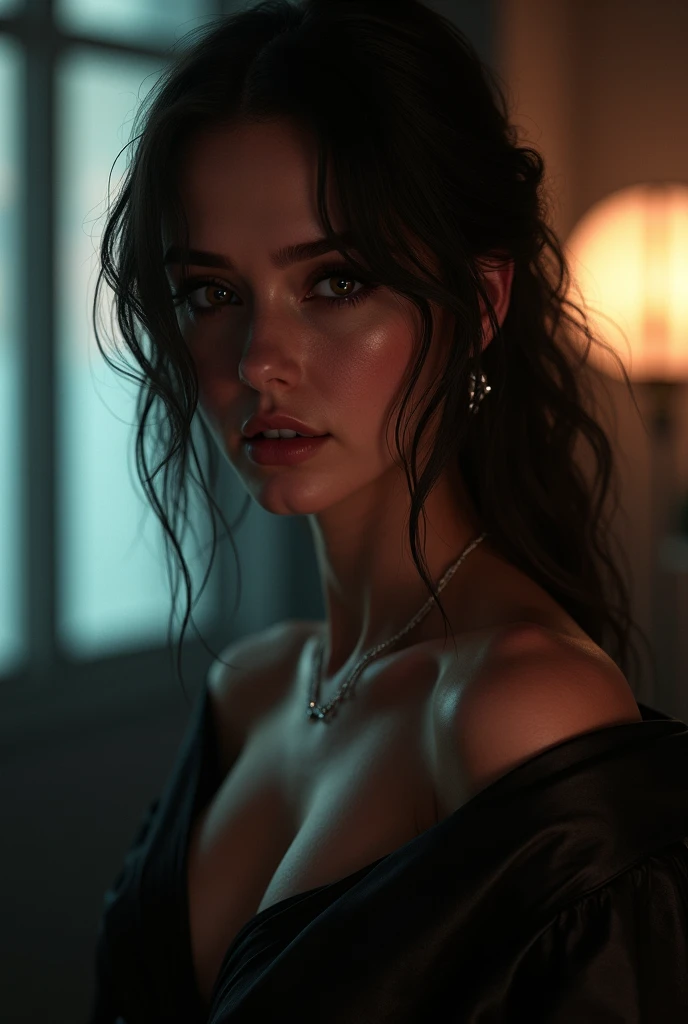 "I became a fan of that look that dominates me And of your skin that became my dopamine" interpret that phrase in a drawing
