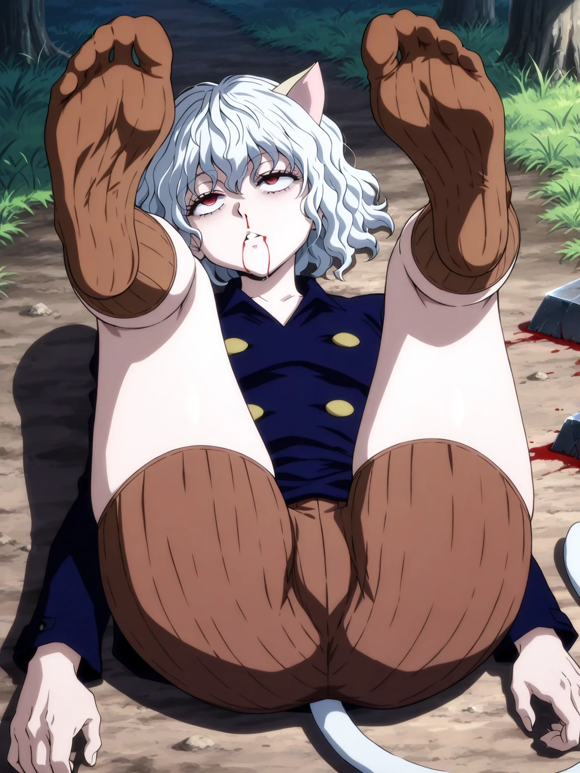 score_9, score_8_up, score_7_up, source_anime, small girl laying on a large monster, cock worship, worshipping penis, hugging penis, embarrassed, surprised, blush, fantasy dress, dress, cleavage, large breasts, size difference, extreme size difference, monster, (bottomless:1.2), erection, penis, (pussy:1.4), (rating_explicit:1.2), clitoris, riding penis, precum, pussy juice, seras, hellsing, licking the tip of the penis, smug, smug face, laying on somach, laying stomach-down on penis, gigantic penis