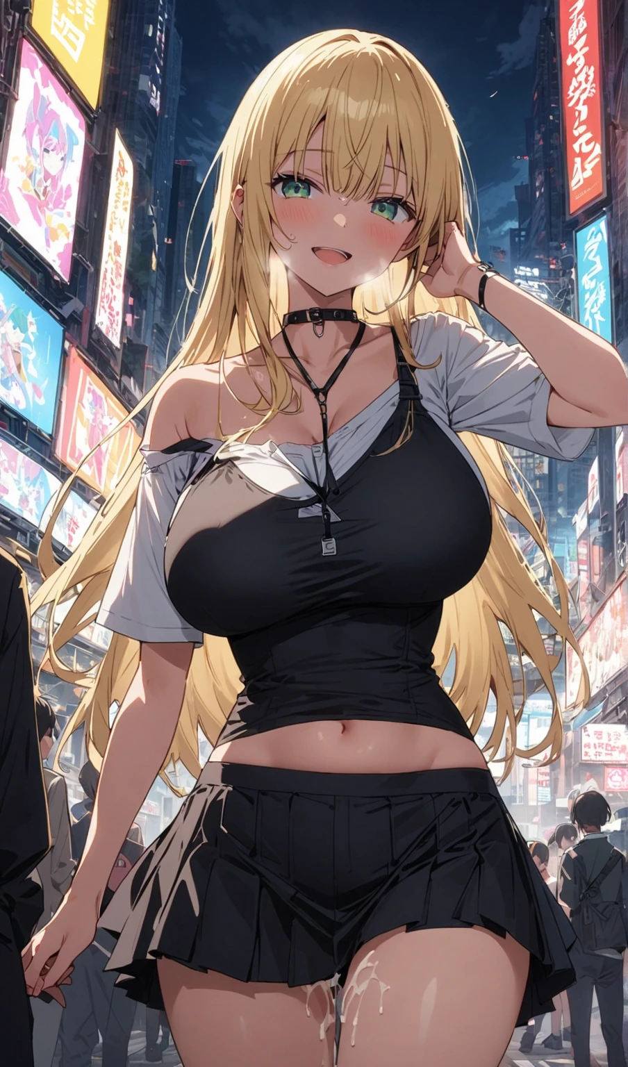 Chica de anime con falda corta posando en una calle de la ciudad, seductora chica de anime, Atractiva chica de anime, Loli en vestido, hermosa chica de anime, Lindo anime waifu en un bonito vestido, small curvy loli, Chica anime, Chica bonita de anime, Arte de anime limpio y detallado, Guweiz, Una chica de anime, Tendencias en ArtStation Pixiv, linda chica de anime