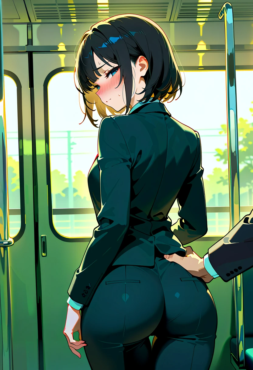 normal person、パンツを下ろされて立ってButtを突き出す高校生の後ろ姿、Butt、Anal Hole、Urinating、Cloudy liquid、Sweaty smell、syncope、rape、Humiliation、Pre-cum、Nervous、Twitch twitch、In a crowded train、Surrounded by men