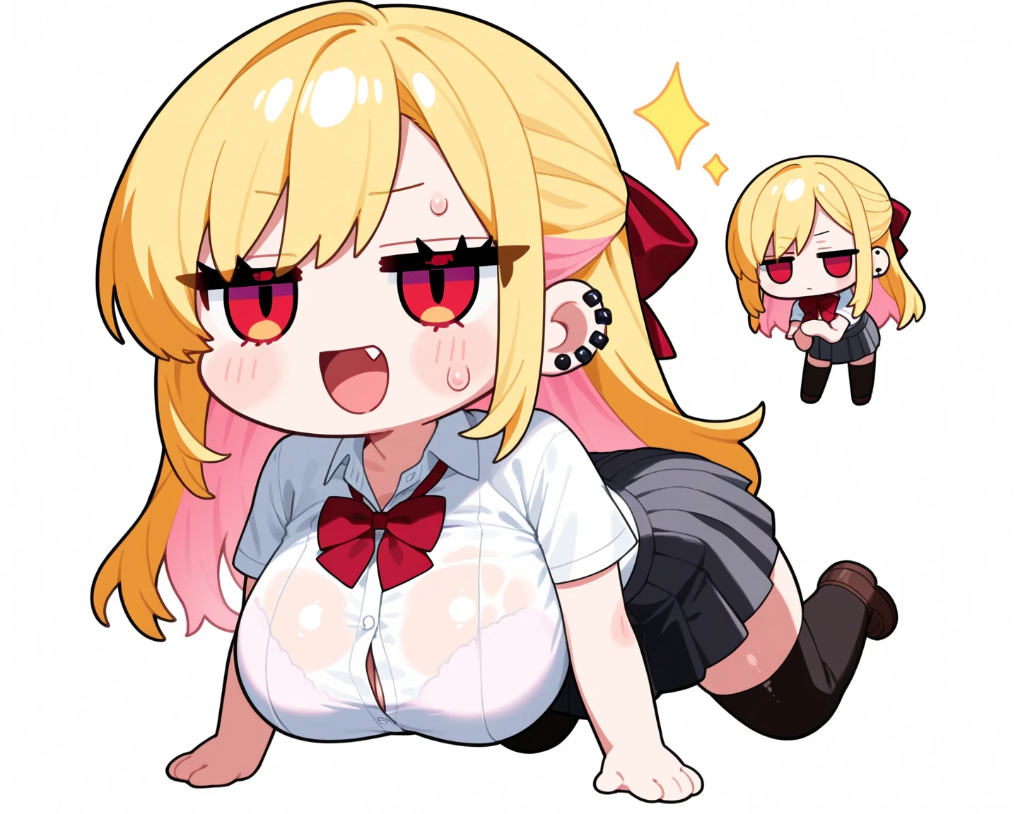 masterpiece, score_9, score_8_up, score_7_up, best quality, uichan, white shirt, bionde, green eyes, flat, Dark blue dress, Red bow, Pigtails, hair Pom pom, Molestation on the train、full body, Eyes are hearts、Primary school students, Shiny Hair, Highest quality、skirt open、Cute pose、blush、Watery eye、tentacle sex, Creampie、vaginal penis, missionary, saliva trail, (orgasm), Drooling pulls a thread、Semen overflowing、A lot of semen、Violent Rape、(Trembling)、Anime H、Anime Images、Tentacles inserted from the front、constrained、大量触手constrained、Tentacle insertion、Tentacle Hole、Overflowing semen、Tentacle insertion中陰茎, ((uterus at viewer penis inserted into pussy from cross section looking through))