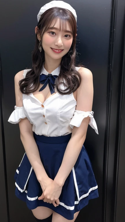 (highest quality:1.4), (hyper quality), (Super detailedな), 1 beautiful girl,nsfw,nude,nude, very cute, wonderful face and eyes, ultra-detailed nipple,not aware of this, (A half-naked sailor suit made of thin white fabric, nsfw,Sheer pleated micro mini skirt:1.5), Beautiful and incredibly big breasts, (slender body:1.1),show off pussy,show off breasts, (thin thin legs), (very thin waist), belly button, realistic skin texture, bangs:1.3, bright and glossy lips, Beautiful goddess descends, beautiful background, golden ratio, conceptual art, Super detailed, Accurate, advanced details, outdoor, sexy art, Enveloped in the summer sun, bright light, skirt rift,Super delicate illustration details, 8k wallpaper that combines high-definition CG, Raw photo, professional photos, cinematic lighting, Depth of written boundary, (Uniform and no bra:1.2),{The nipple protrusions lift the uniform{Her big breasts stretch her uniform, Chest massage makes you short of breath}, Cropped top with fluttering hem:1.3, underboob:1.3, (High heels on bare feet)