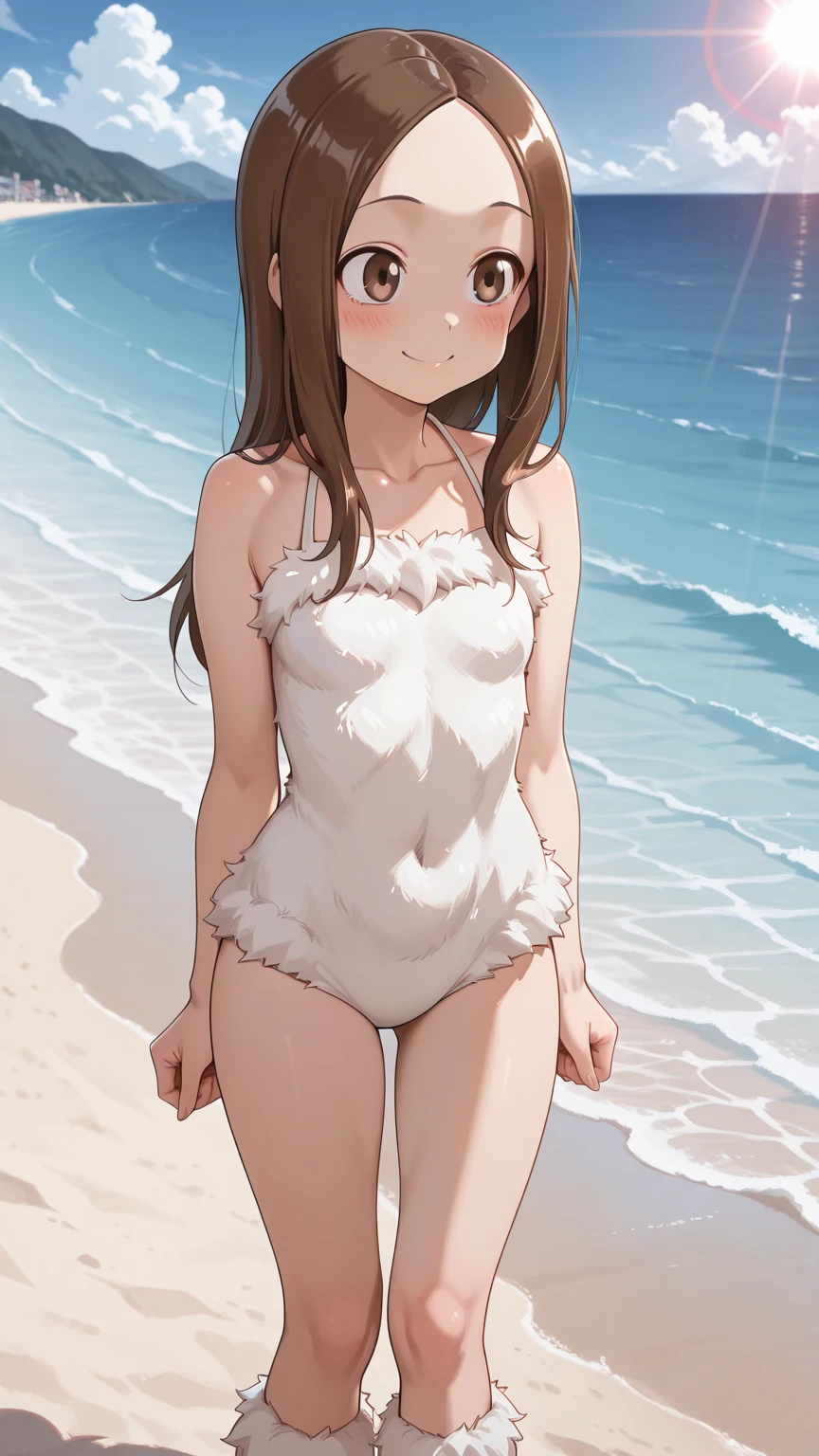 ((masterpiece, best quality)), high resolution,ultra detailed,8k,16k,detailed background, perfect lighting,detailed beautiful eyes,pussy,1girl,solo,nsfw,clitoris,embarrassed,blush,look at viewer,steam,sweat,aroused,from front,(standing),in heat,fisheye lens,show off pussy,(nude:1.4),seductive eyes,naughty face,open mouth,pregnant
,kawaii,teenage,short stature,short body,medium breast,nicenature,
nicenatureuniform,brown hair,gray eyes,short twintail,seaside beach,sky