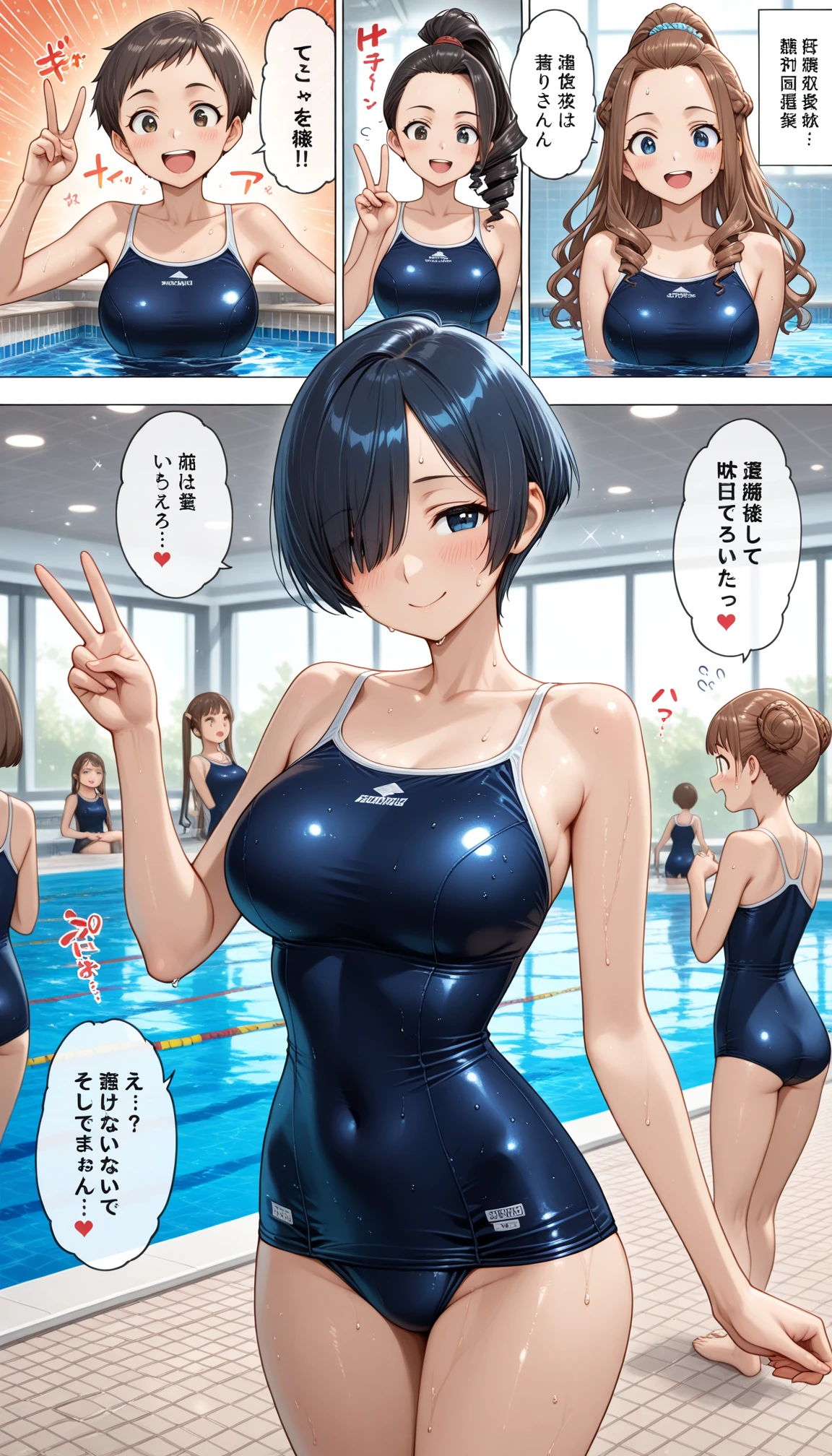 
Blonde, (short hair:1.2)、((Illustration of a person))、Big Breasts、
View your viewers,, (Highest quality:1.3),blue eye star piece、Highest quality)、Highest quality, Ultra-high resolution, (((masterpiece))), alone, Sweat、Big eyes、Big Breasts、One Girl, Front view、Embarrassed face、Bronze colored hair、((short hair))、One Girl, alone, blush, Big Breasts,
Bare arms, Wet, Pool, 青いSchool Swimsuit, Thighs, Place your arms at your sides, Bare arms, Cowboy Shot, Are standing, School Swimsuit,bite、High Leg、mansuji
