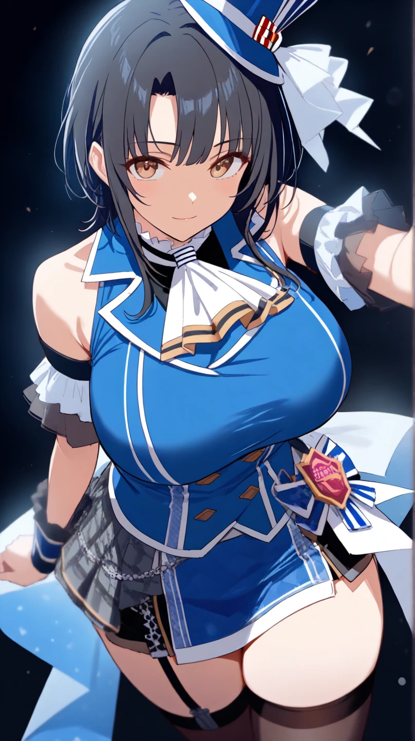((masterpiece,highest quality:1.5))、(high quality)、game CG、High resolution image quality、4k、8k、Highest image quality、(pov:1.3)、(selfie)、1 girl、Kitasan_black_umamusume、(smile)、animal ears、black髪、short hair、hair ornaments、horse tail、(masturbation)、nsfw