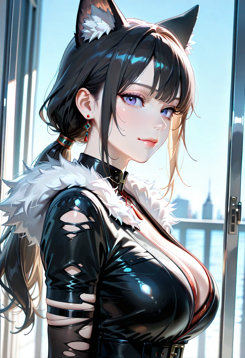 incredibly absurdres absolutely resolution, ultra detailed, official art, starry sky,
BREAK
winter night, dating in the city, illumination lighting, white breath,
BREAK
white fur coat, (oversize knit sweater:1.2), leather pants, heeled booties,
BREAK
(multicolor hair:1.4), black hair, asymmetrical hair, messy hair, (enormous breasts:1.5), bashfully smile, mysterious aura,