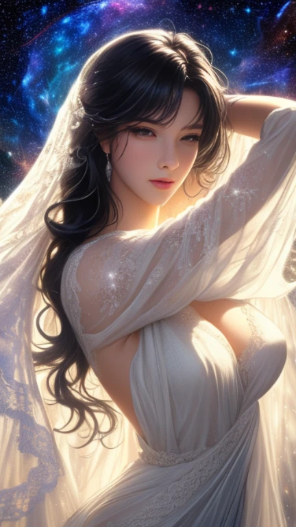 (8K,RAW photos,best qualtiy,tmasterpiece:1.2),Hyper-detailing,Formal art,photorealisti:1.37,upperbody shots,DC Aquaman,filmgrain,actionpose,There is a woman in white dress,Inspired by Elsa Bleda,Cute panties, White stockings, lingeries beauty, Lingerie, Lace underwear, White lace, laced lingerie, Blue underwear, exquisite and smooth details, blue soft details, Full length and white stockings, Wearing sexy lingerie, boudoir photography, a garter belt, white and pale blue,Close-up of a woman with very large breasts, Gorgeous young Korean woman, gorgeous chinese models, Beautiful Asian girl, Beautiful young Korean woman, beautiful Korean women, Korean girl, Beautiful asian woman, Asian girl, Open V chest clothes, chest up bust shot,Realistic young gravure idol, Attractive pose