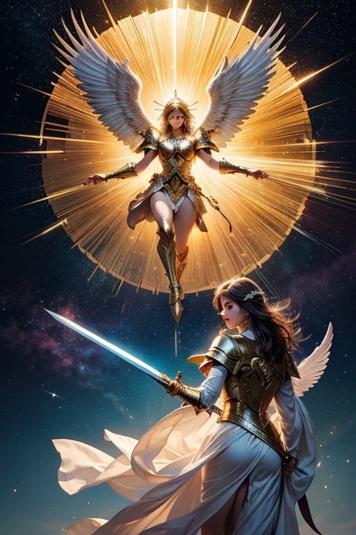 (３By people) inconceivable and spectacular an emergency scene of a cloud figure Sophie Turner in a Cosmic cloud, フラクタルnebula連鎖, Cosmic, null, Cosmic, A living presence, whirlwind, spinning, unrealistic, High Contrast, Symbolism, magic, mystery的な, mystery, Surreal, Supersaturation, colorful, 8k、Black Hair、Greek goddesses in silver armour、Mirror Armor、Star Boots、Reflects all laser beams、nebula、Star-Smashing Power、High pass filter、Releases energy in all directions、Valkyrie、Sandra、
