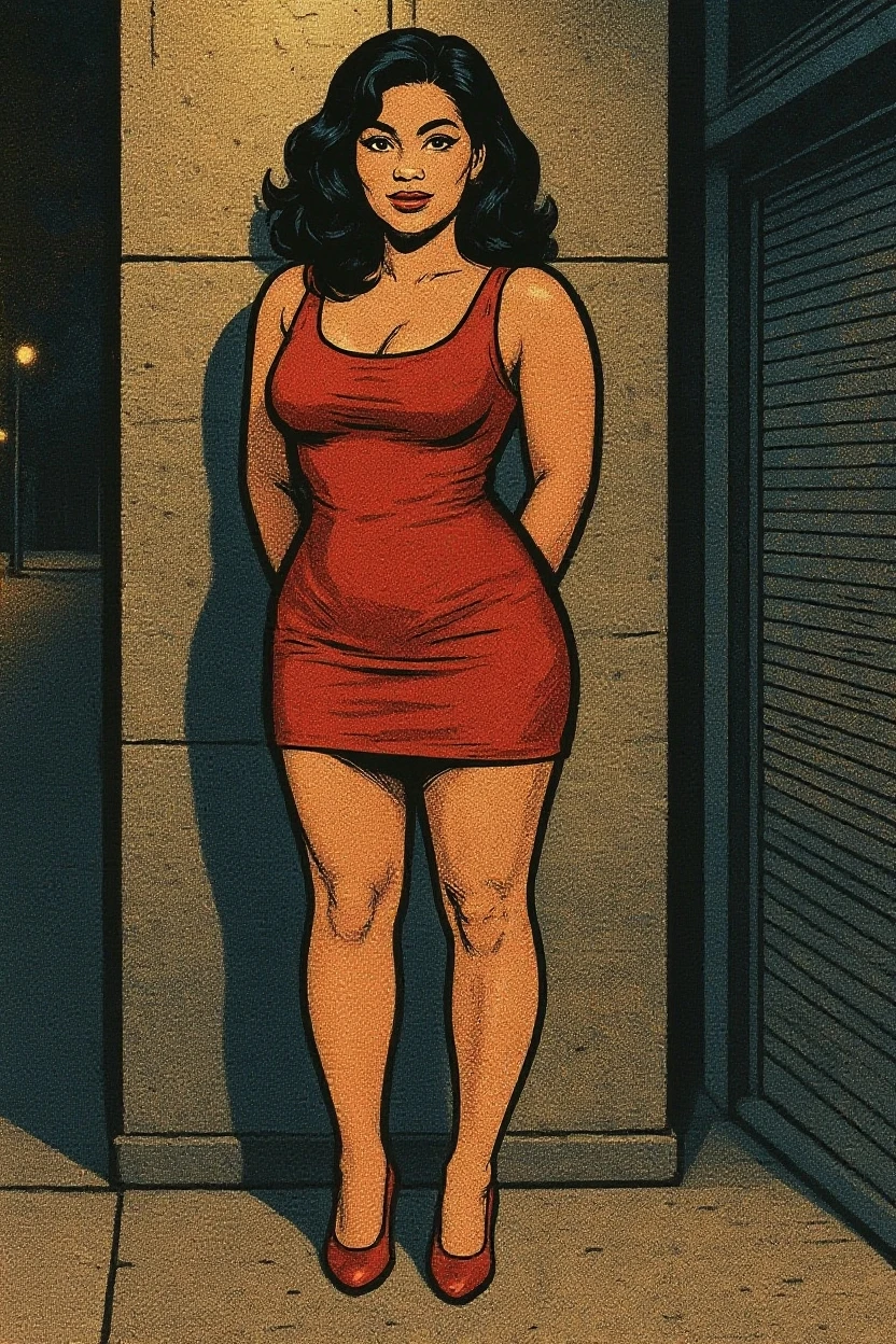 Digital painting, 8k, best quality, Black woman, curly hair, full lips, vast breasts, wide hips