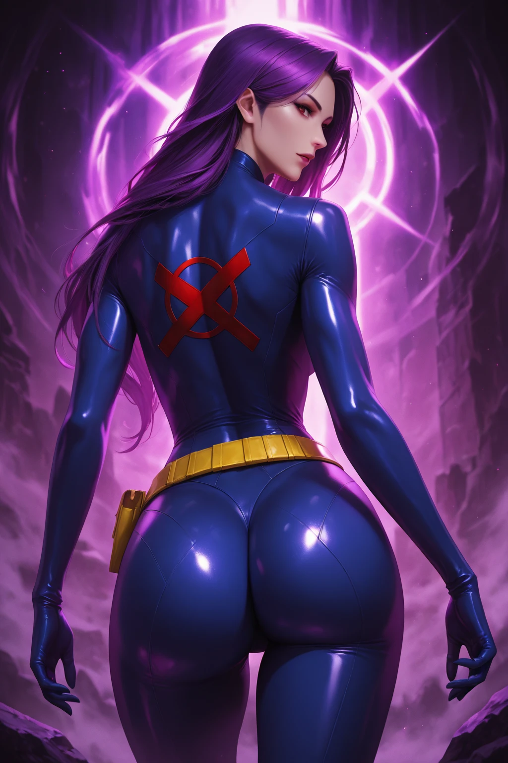 Atom eve from the invincible comics whit a big juisy ass bent at 90 degrees