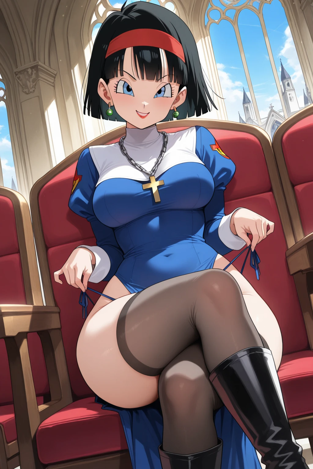 Silver Oujo, 1 girl, alone, yellow_hat, wand, long hair, twin tails, smile, red eyes, open your mouth, cape, full body, holding, boots, gray hair, yellow hat, holding wand, pink hair, pantyhose, long sleeve, :d, Are standing, outstretched arm, Castle in the room, 1 girl, difficult, Chibi, masterpiece, expensive quality, very_expensive_solve, big_file size, full color, 1990s \(style\), anime, anime_screen cap, animeーション化された gif, mp4 ,video, animeーション化された,(looking at the viewer, alone, smile, Texpensiveexpensives, white boots, whole body,,(NSFW),(((nude))),(take off), (beautiful big breasts: 1.2), (I can see your nipples: 1.4), (pussy), (((very thick texpensives))),wide hips, Beautiful and thick texpensives, huge round ass, Beautiful huge natural breasts, Shiny and oily breasts, (orgasm: 1.5),(take off:1.5),beautiful hair, beautiful face, fine and beautiful eyes, beautiful clavicle, beautiful body, beautiful feet, beautiful fingers, (beautiful scenery), evening, (smile), (from below:1.5),(visibility is low:1.5), (((No panties, genitals visible)))