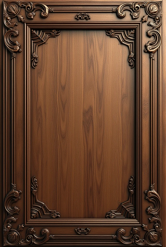 (Highest quality,4K,8k,High resolution,masterpiece:1.2),Very detailed,Realistic,Wooden board,Gold frame,Dark detailed wood,video game texture