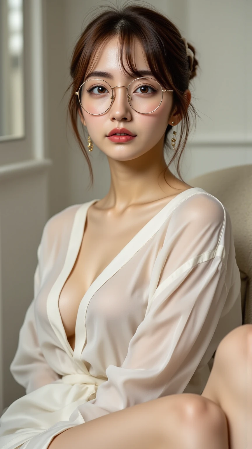 (++++++paw pose:1.1},naked, asian, glasses
