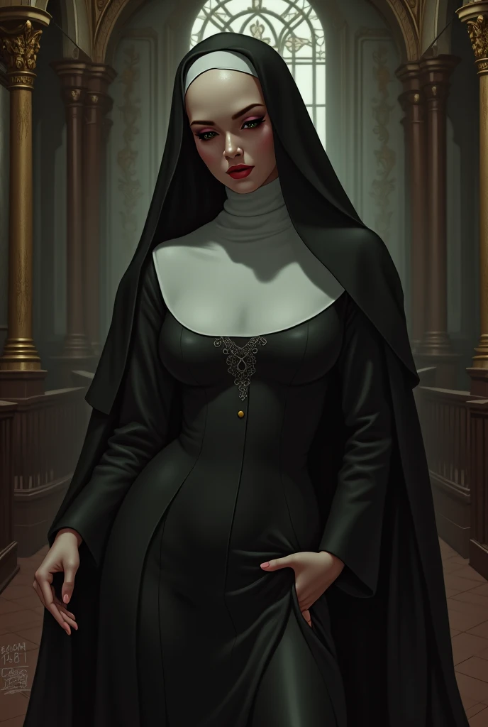 nsfw, +18, 1girl ,solo, Sister_Friede , epic, sythe (masterpiece:1.2),(best quality:1.2), <lora:Sister_Friede:0.7>, <lora:SHAD2-10:0.6>,