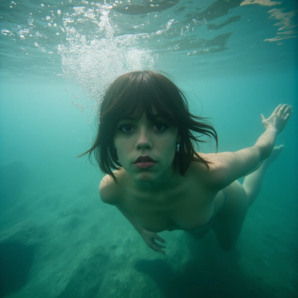 8k,Underwater，woman，body art